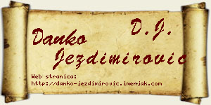 Danko Jezdimirović vizit kartica